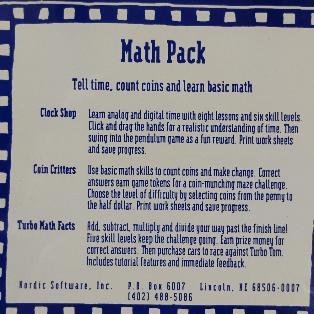 3 In One Math Pack Time Money & Math Education Video Game Homeschool Learning - Picture 6 of 9